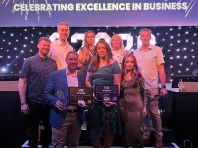 PentenAmio team take the stage to receive their C2S trophies